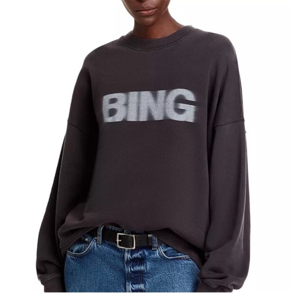 NWT Anine Bing Miles sweatshirt Blur - Picture 1 of 6